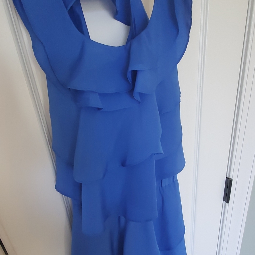 Blue Ruffle Dress - Picture 4 of 5